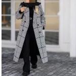 پالتو پشمی زنانه بلند آستردار در رنگ بندی و سایزبندی - تصویر 5