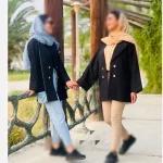 مانتو کتی مشکی زنانه چهار دکمه طلایی - تصویر 5