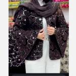 مانتو کتی زنانه دخترانه مجلسی گل برجسته